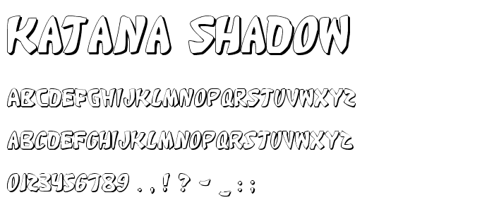 Katana Shadow font